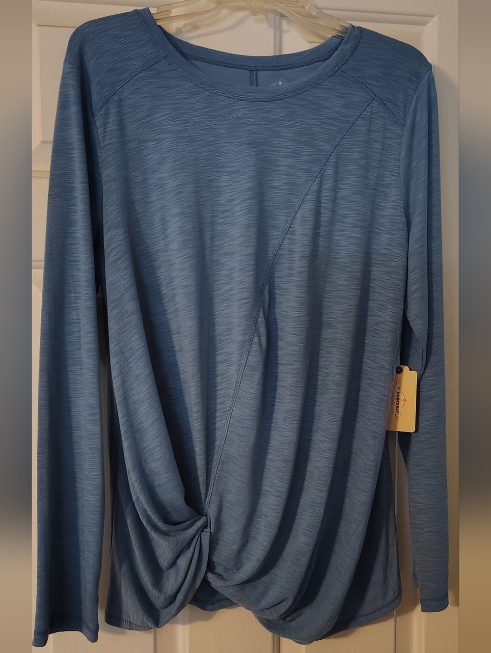 St. John's Bay Light Blue Active Top XL NWT